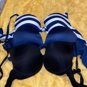 Vs bras- stripes 36B blue-34 C black -36 B